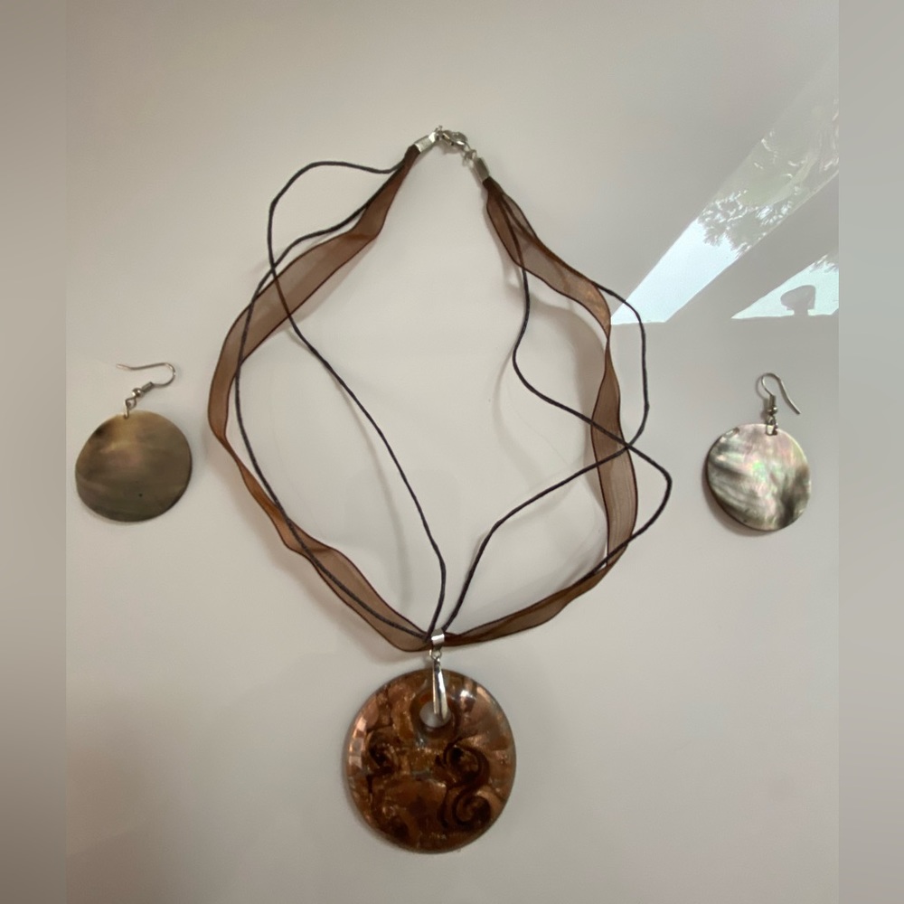 Necklace with matching earrings